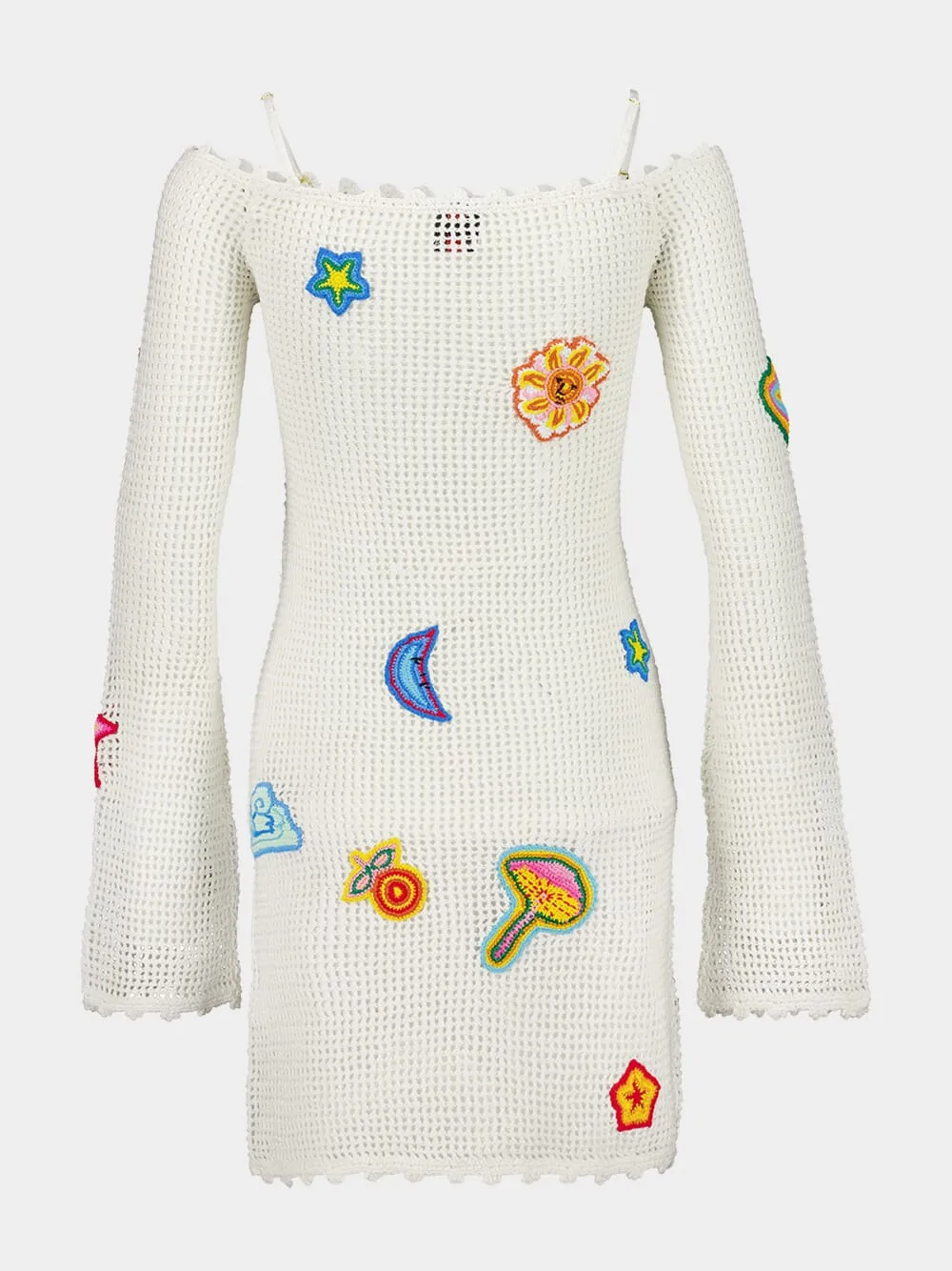 Off-White Motif Crochet Mini Dress sold by Fashion Clinic product image thumbnail 3