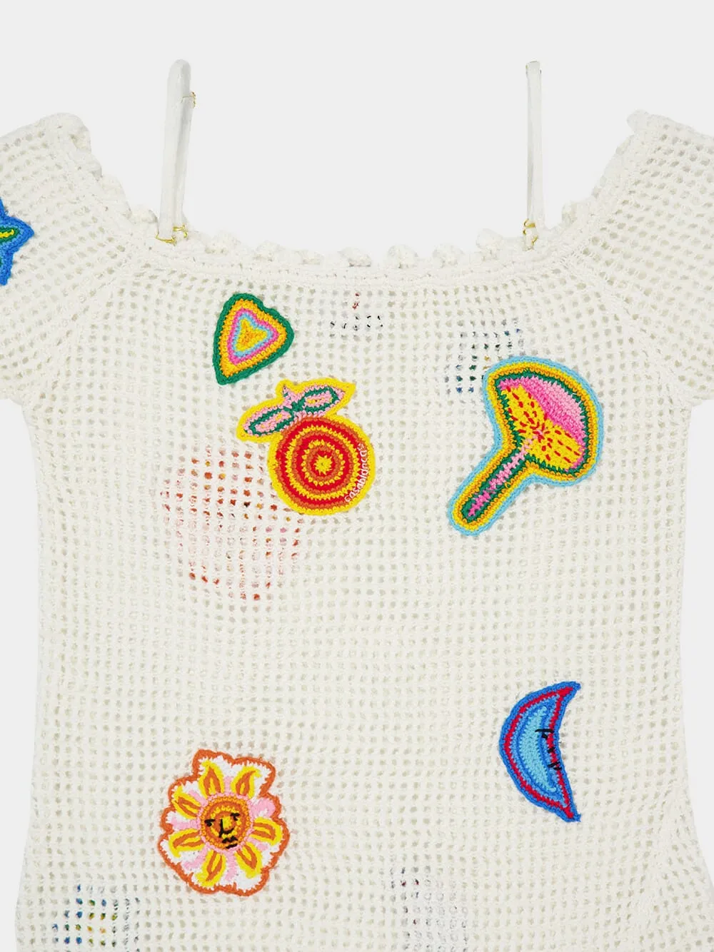 Off-White Motif Crochet Mini Dress sold by Fashion Clinic product image thumbnail 5