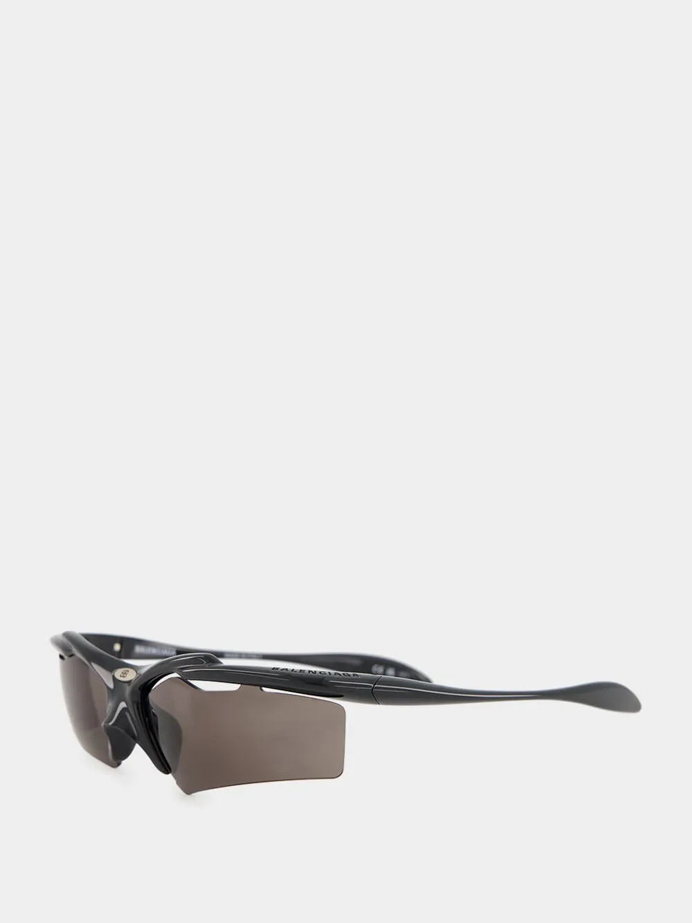 Turbo Rectangle Sunglasses in Full Black sold by Fashion Clinic product image thumbnail 5