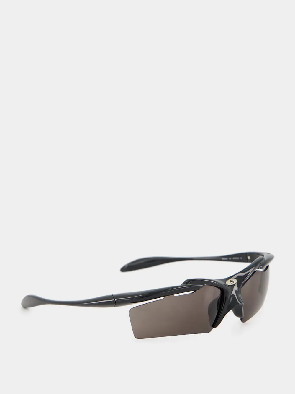 Turbo Rectangle Sunglasses in Full Black sold by Fashion Clinic product image thumbnail 3