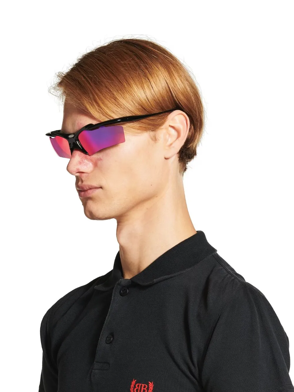 Turbo Rectangle Sunglasses in Black sold by Fashion Clinic product image thumbnail 4