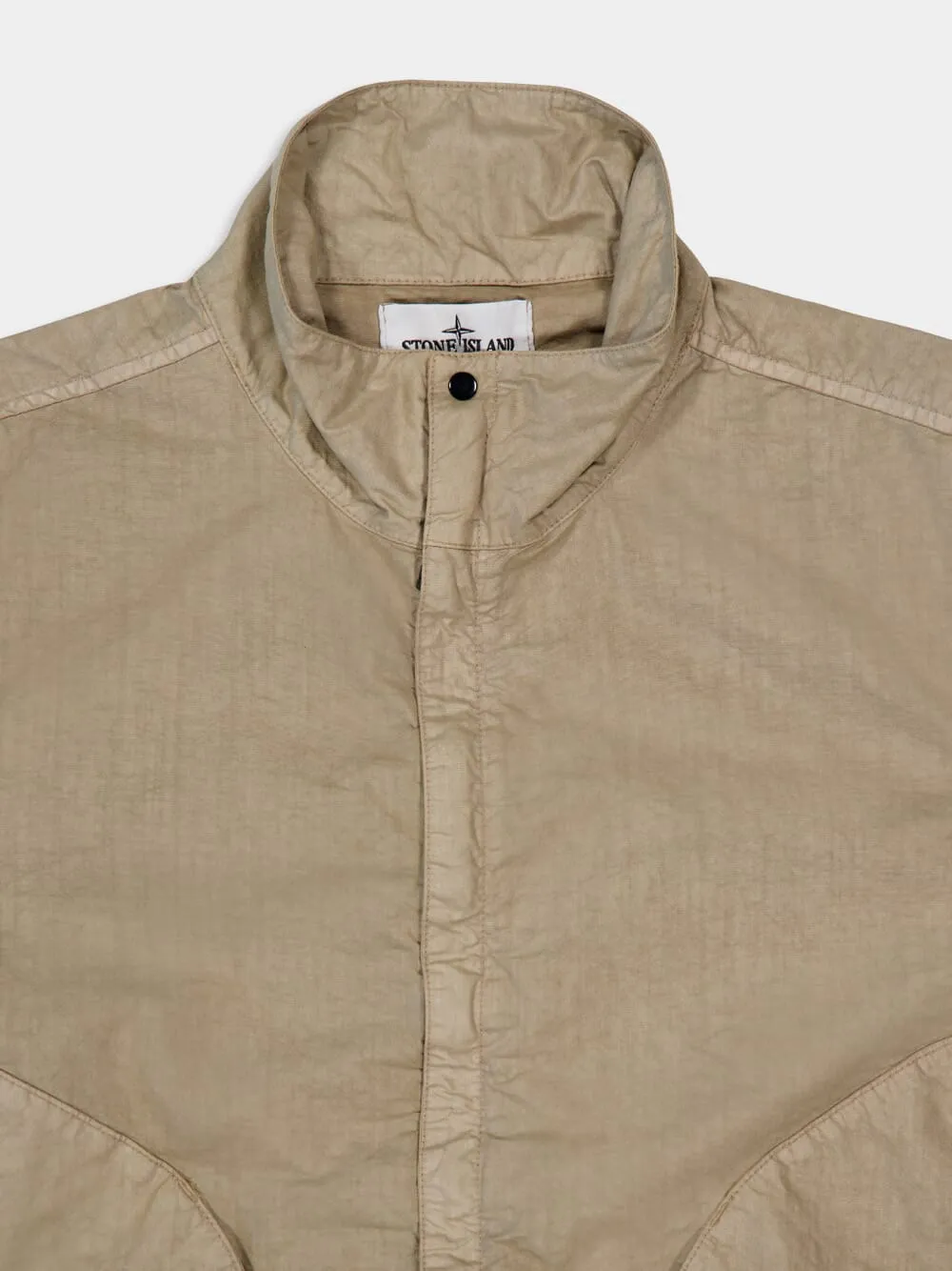 Brown High-Neck Nylon Jacket sold by Fashion Clinic product image thumbnail 3