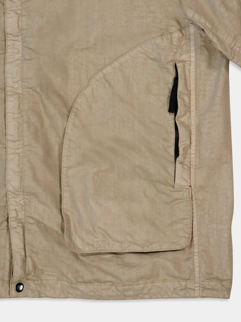 Brown High-Neck Nylon Jacket sold by Fashion Clinic product image thumbnail 5