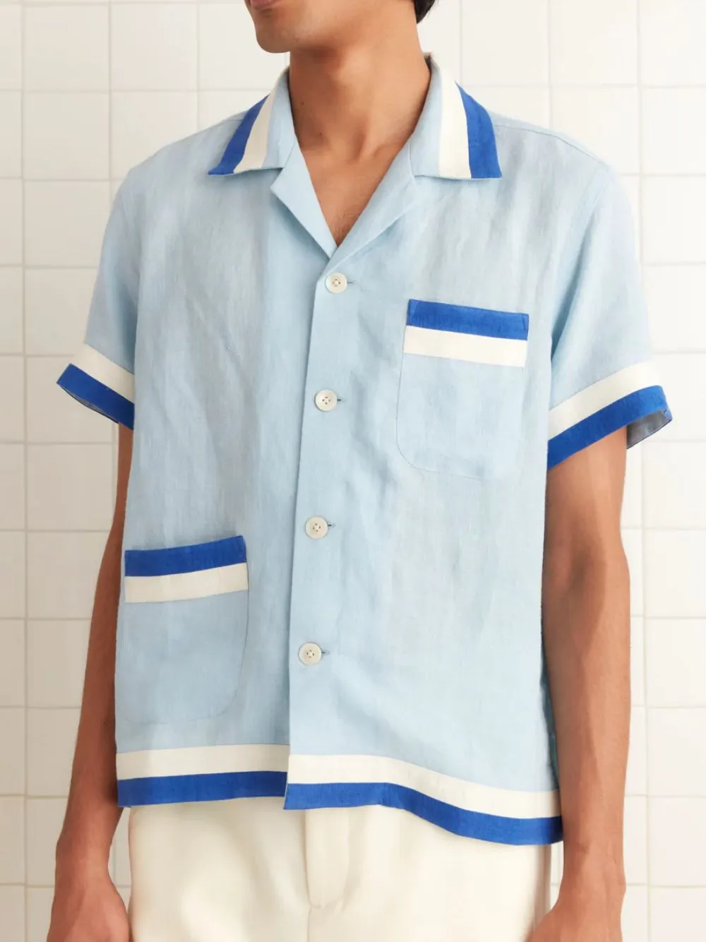 Blue Seedling Stripe Shirt sold by Fashion Clinic product image thumbnail 2