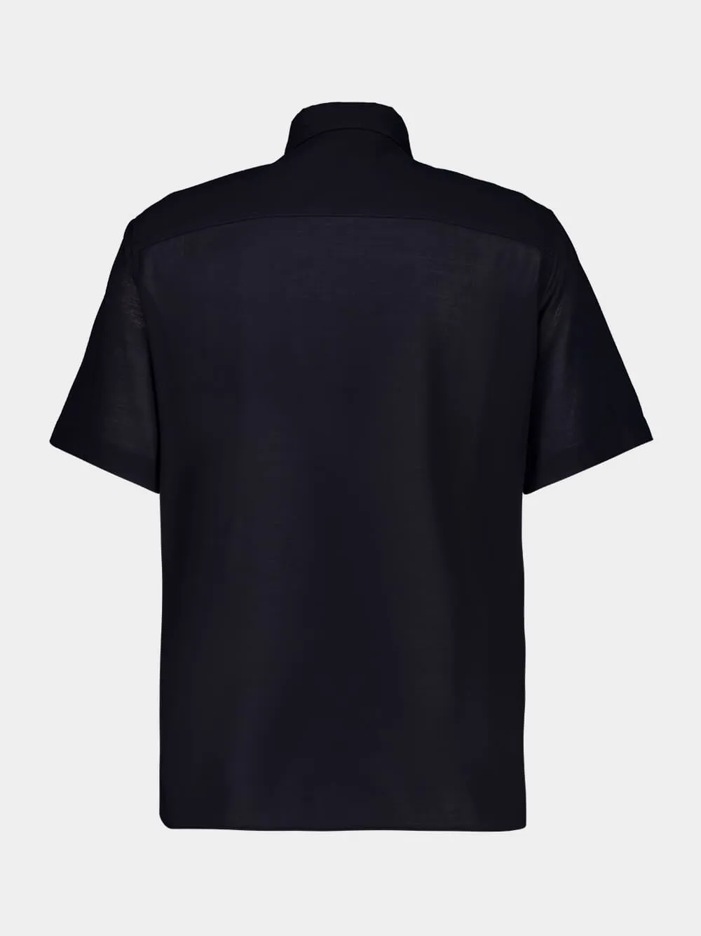 Navy Cotton Short Sleeve Shirt sold by Fashion Clinic product image thumbnail 2