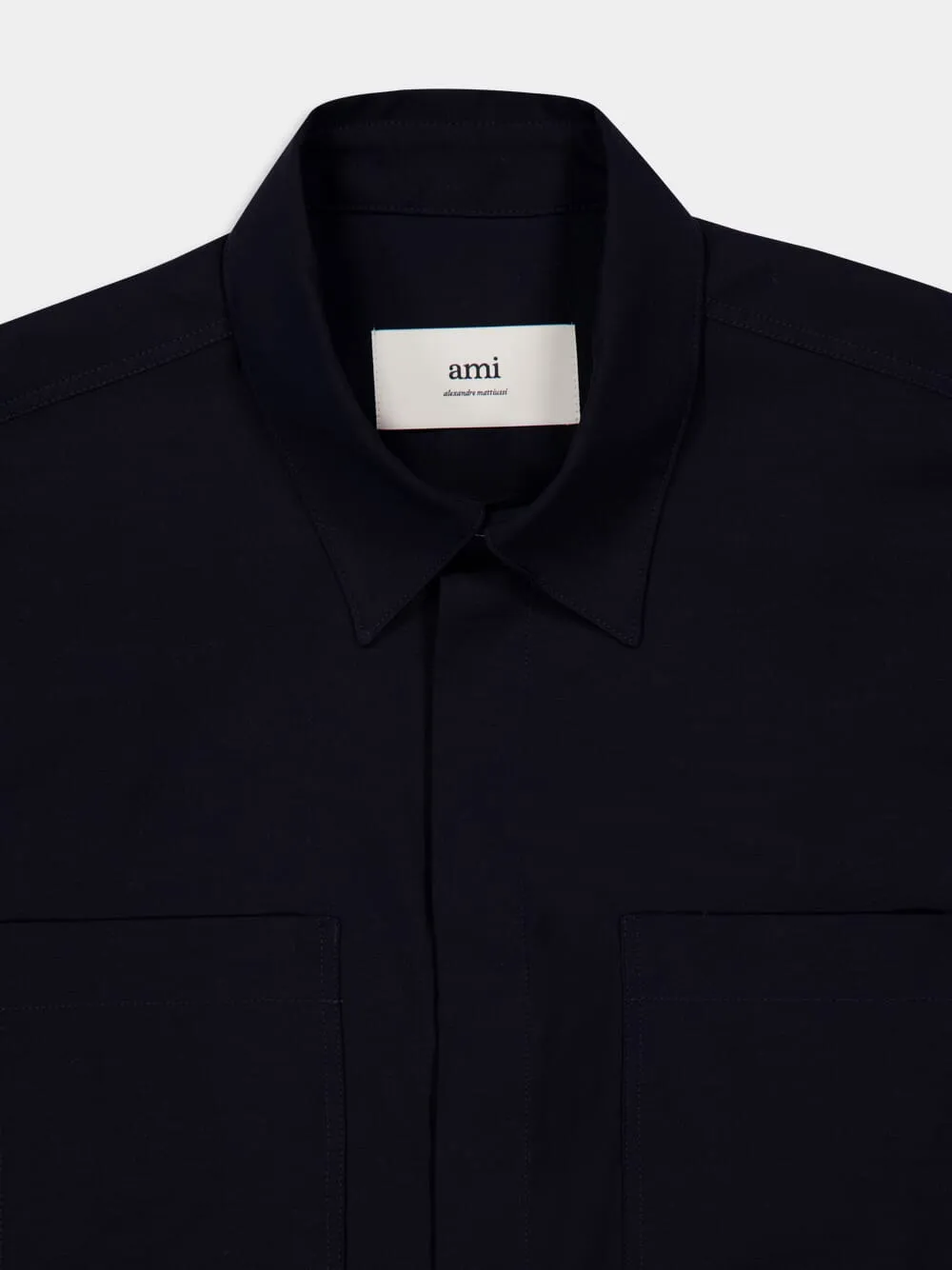 Navy Cotton Short Sleeve Shirt sold by Fashion Clinic product image thumbnail 3