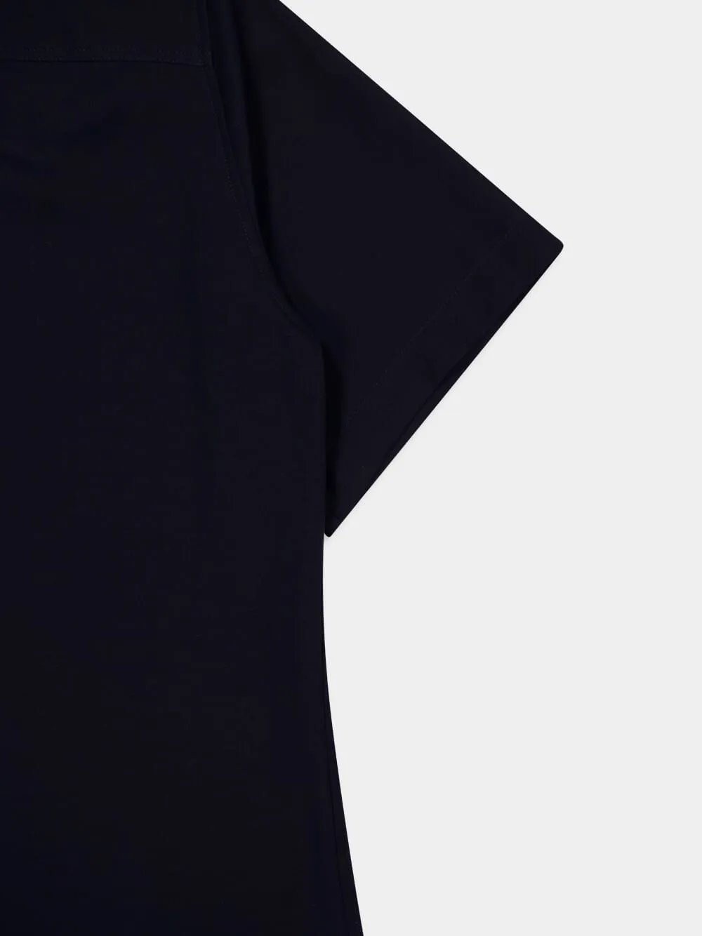 Navy Cotton Short Sleeve Shirt sold by Fashion Clinic product image thumbnail 4