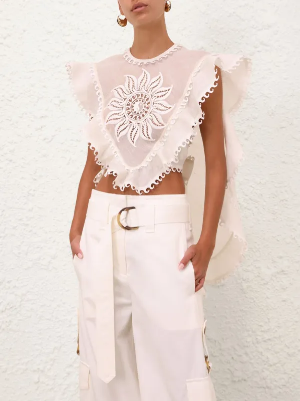 Ivory Balance Waterfall Top sold by Fashion Clinic