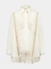 Cream Illuminate Trimmed Shirt sold by Fashion Clinic