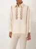 Cream Illuminate Trimmed Shirt sold by Fashion Clinic