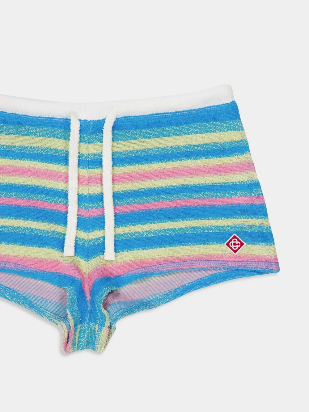 Stripe Towelling Mini Shorts sold by Fashion Clinic product image thumbnail 5