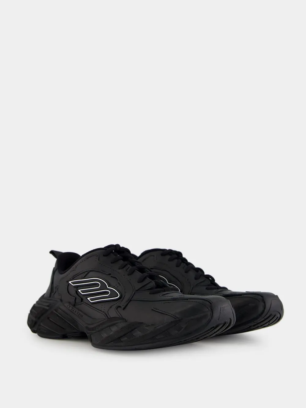 Monday Shoe Black Leather Sneakers sold by Fashion Clinic product image thumbnail 3