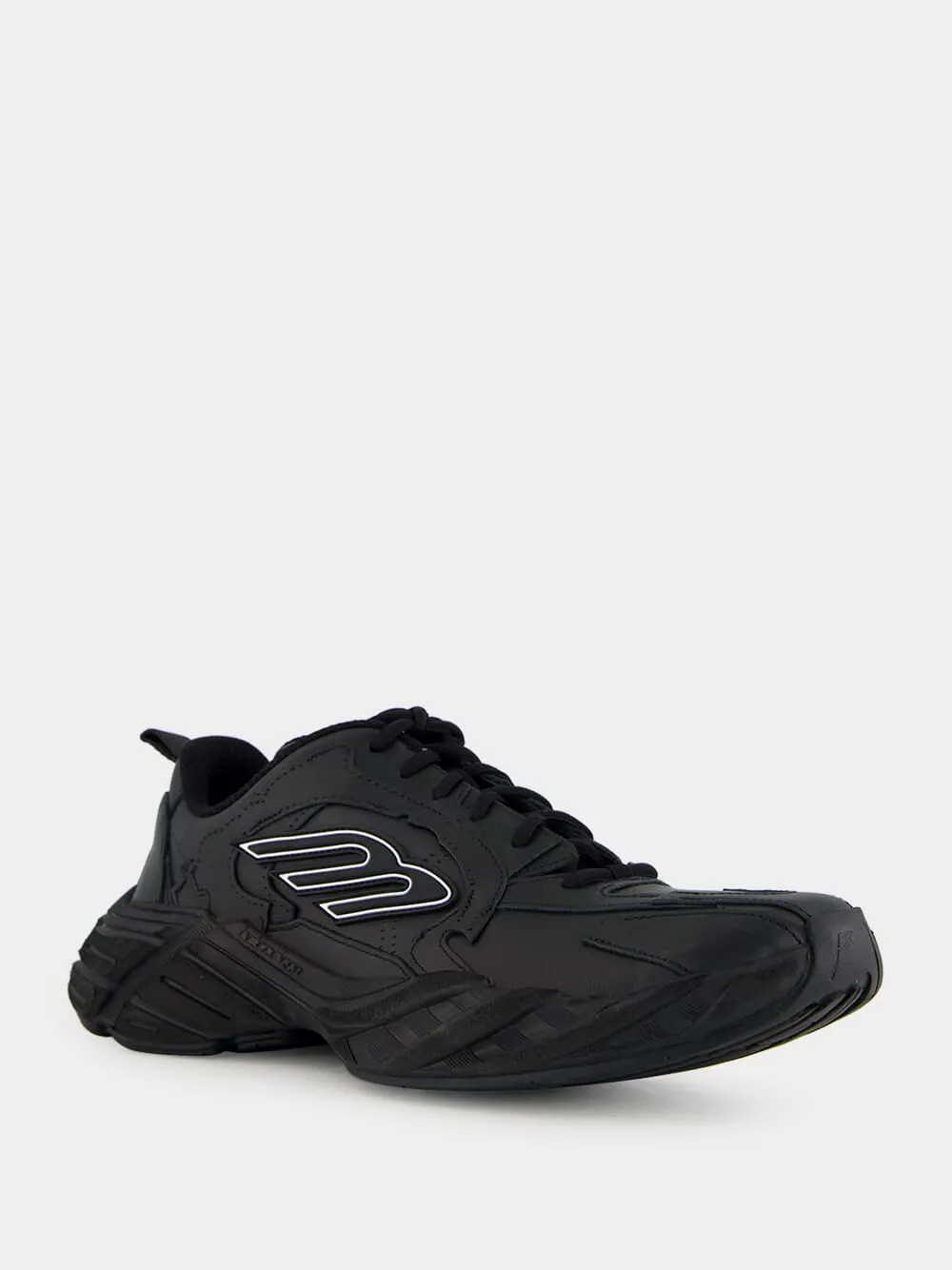 Monday Shoe Black Leather Sneakers sold by Fashion Clinic product image thumbnail 2