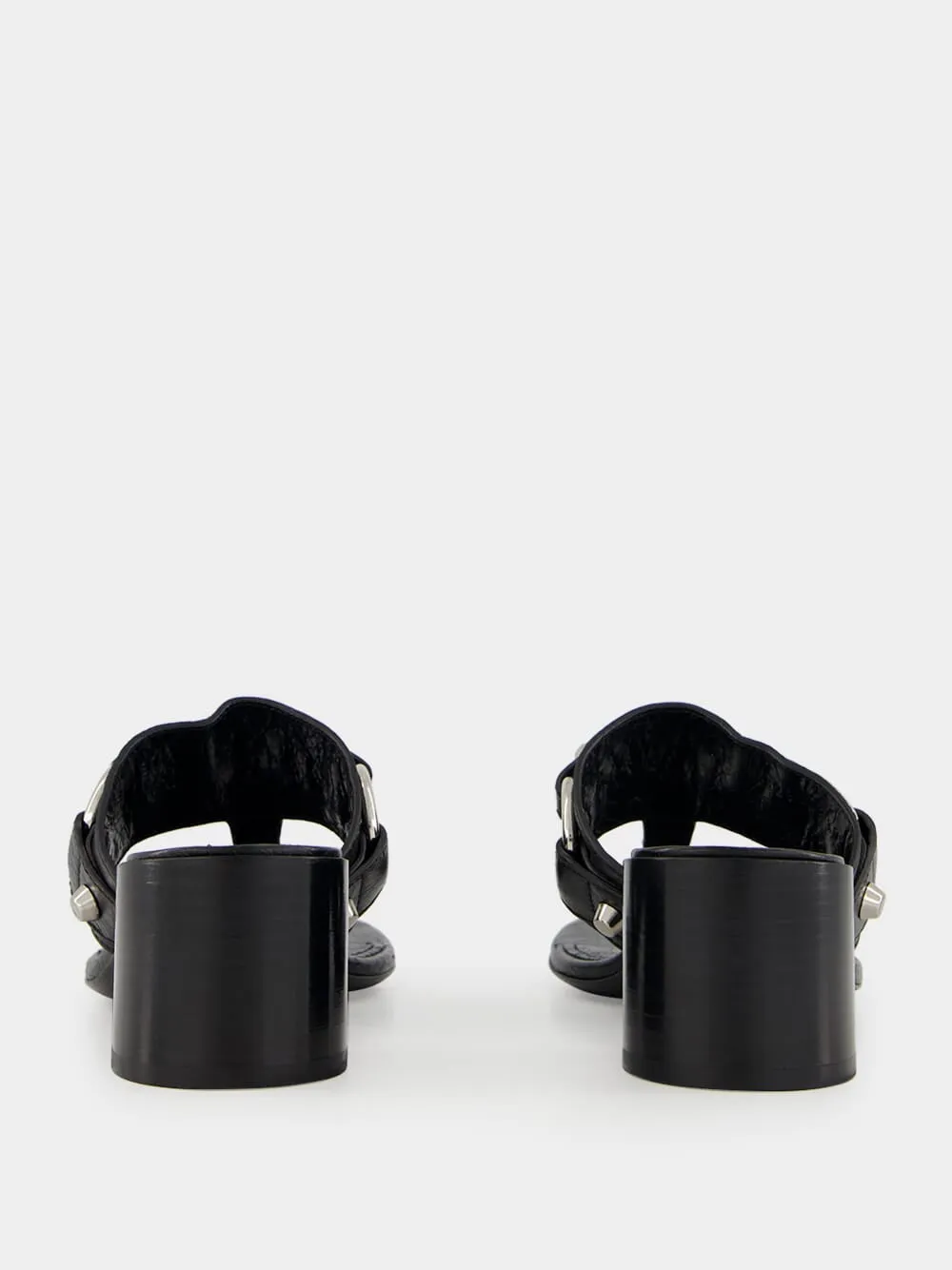 Black Mid-Heel City Tong Sandals sold by Fashion Clinic product image thumbnail 5