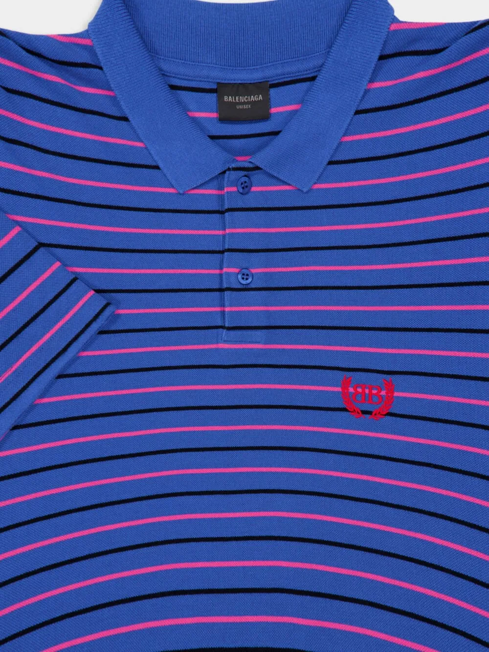 Blue Laurel Classic Pique Stripes Polo Shirt sold by Fashion Clinic product image thumbnail 3