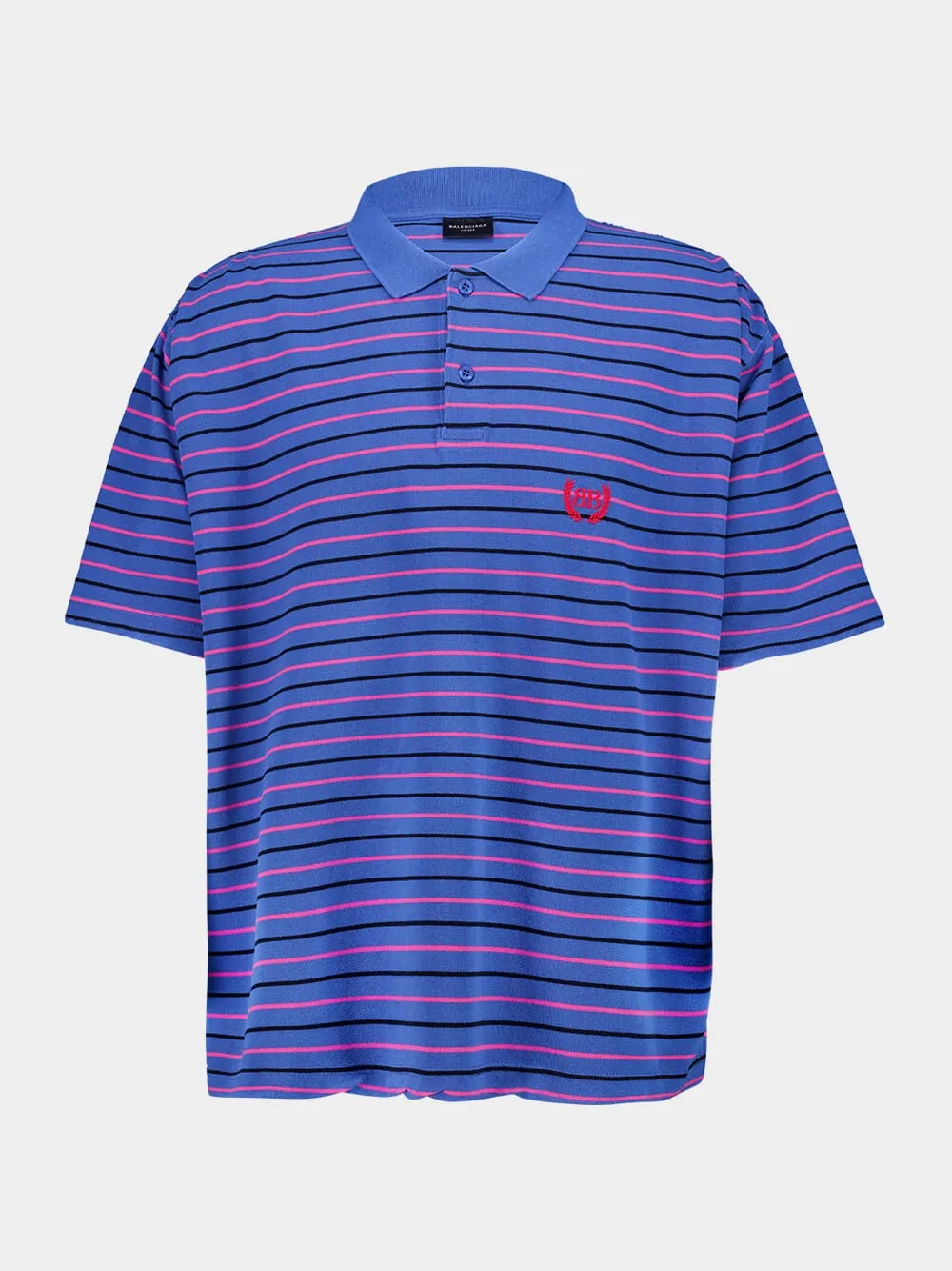 Blue Laurel Classic Pique Stripes Polo Shirt sold by Fashion Clinic