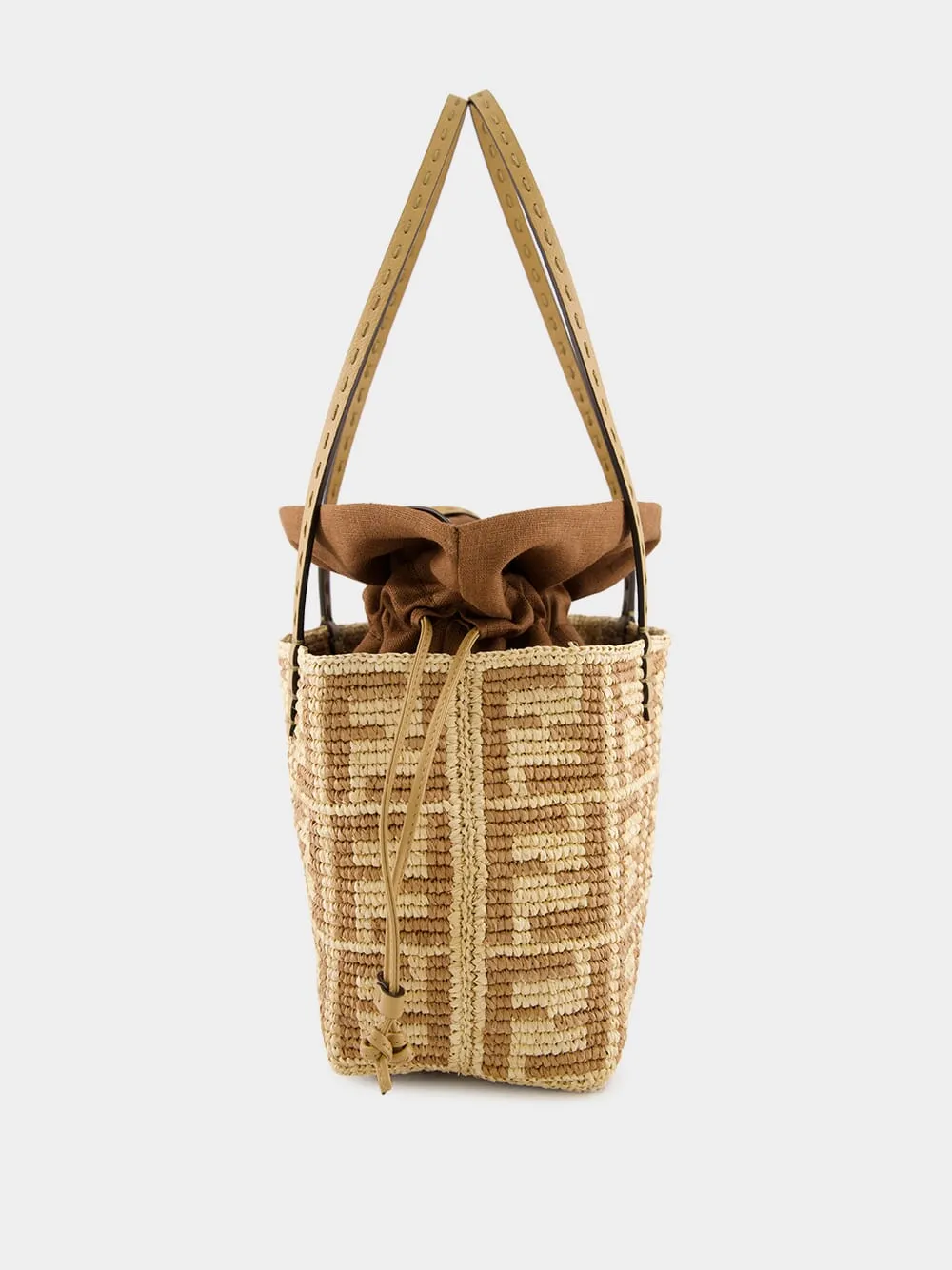 Beige Raffia Crochet Shopper Bag sold by Fashion Clinic product image thumbnail 4