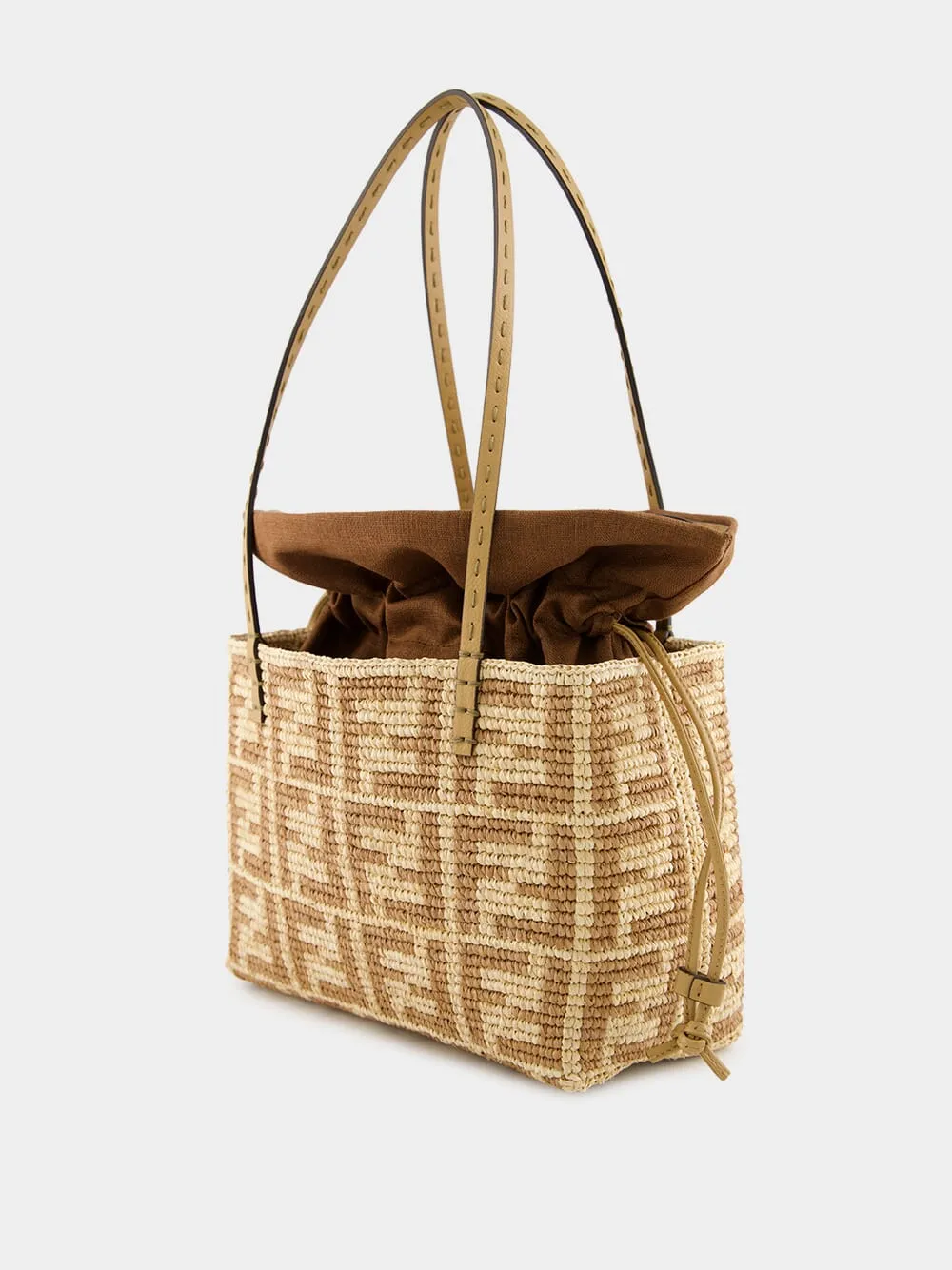 Beige Raffia Crochet Shopper Bag sold by Fashion Clinic product image thumbnail 5