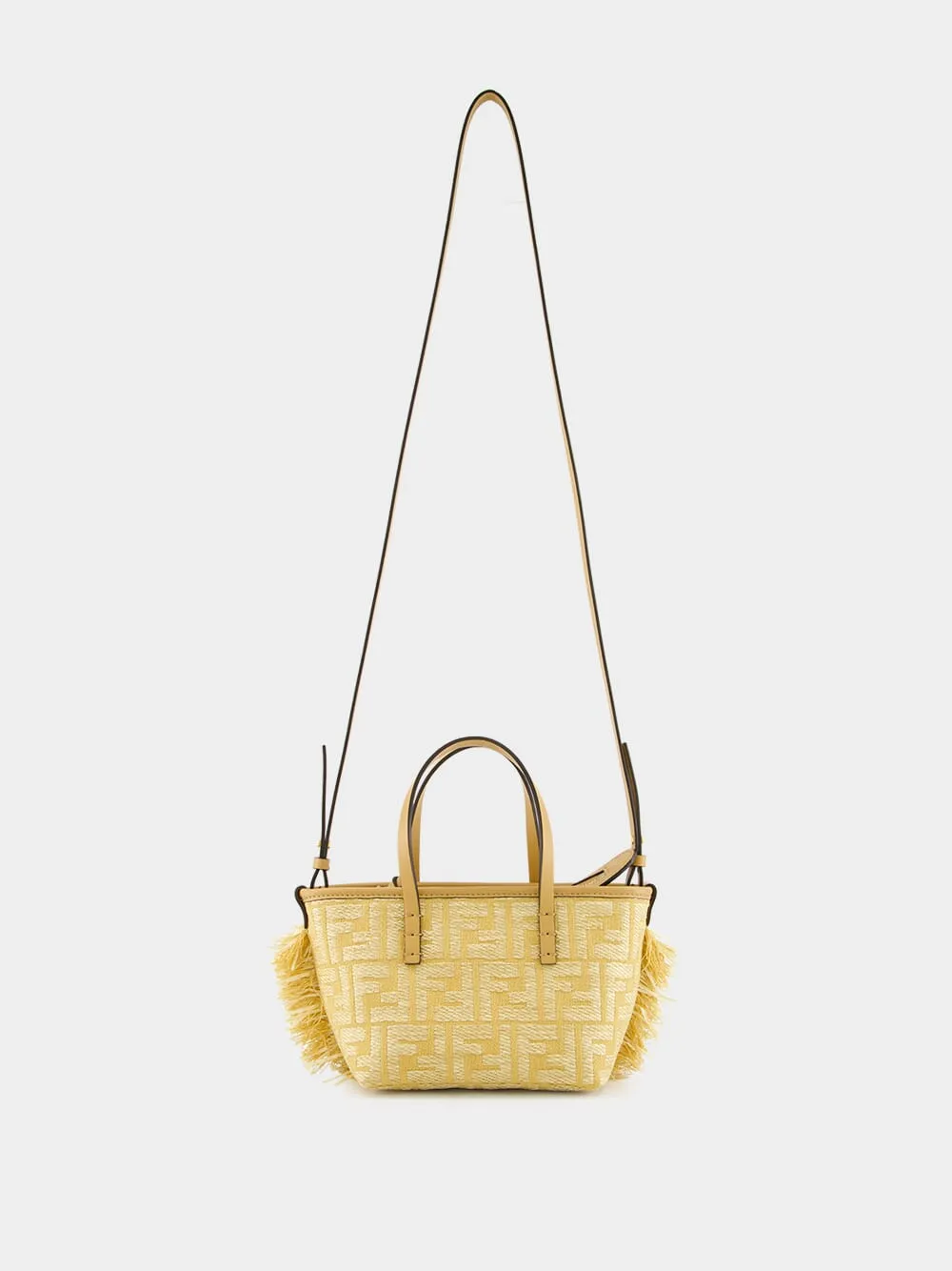 Beige Mini Roll Raffia Jacquard Bag sold by Fashion Clinic product image thumbnail 2