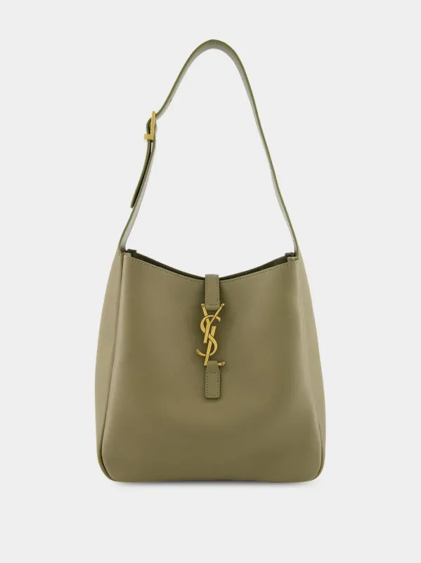 Le 5 à 7 Small in Strong Moss Grained Leather sold by Fashion Clinic