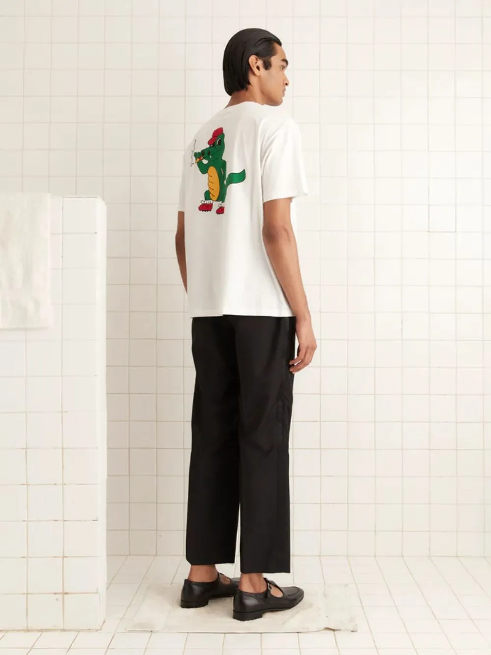 Cream Reptile Rec T-Shirt sold by Fashion Clinic product image thumbnail 3