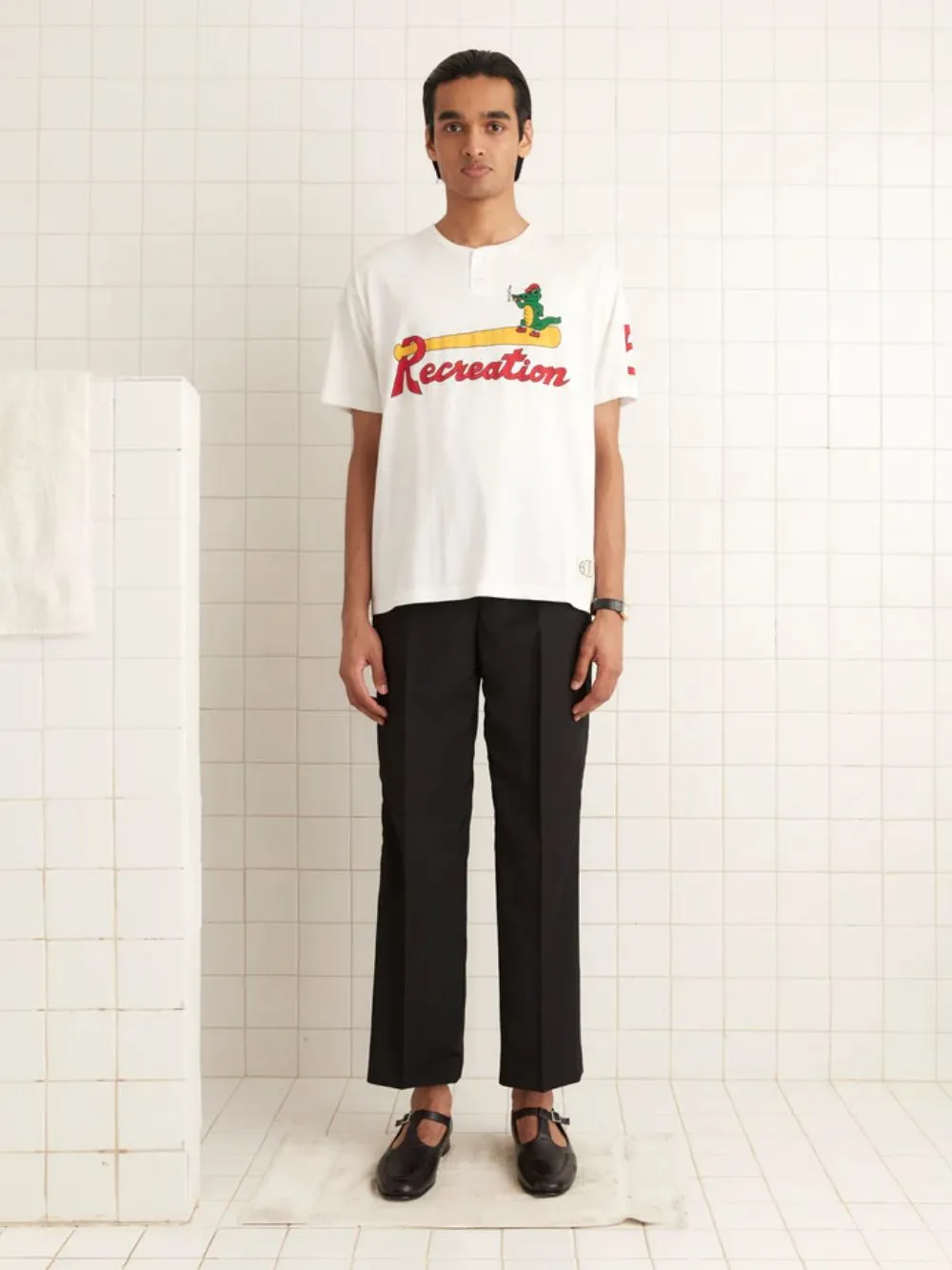 Cream Reptile Rec T-Shirt sold by Fashion Clinic