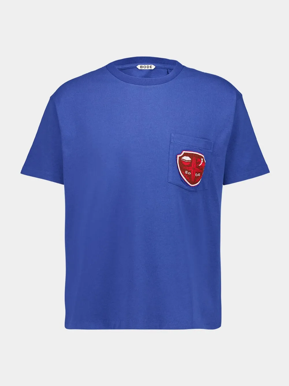 Blue Crest Pocket T-Shirt sold by Fashion Clinic