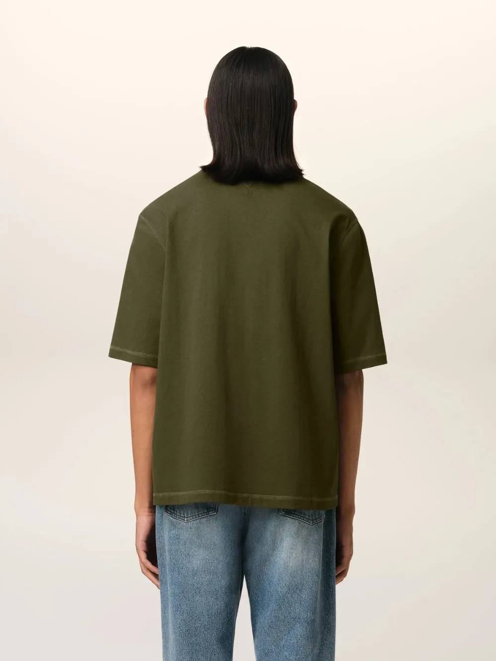 Loden Green Oversized Cotton T-Shirt sold by Fashion Clinic product image thumbnail 4