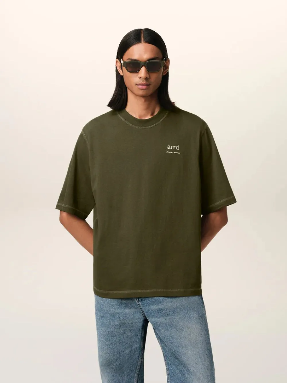 Loden Green Oversized Cotton T-Shirt sold by Fashion Clinic product image thumbnail 2