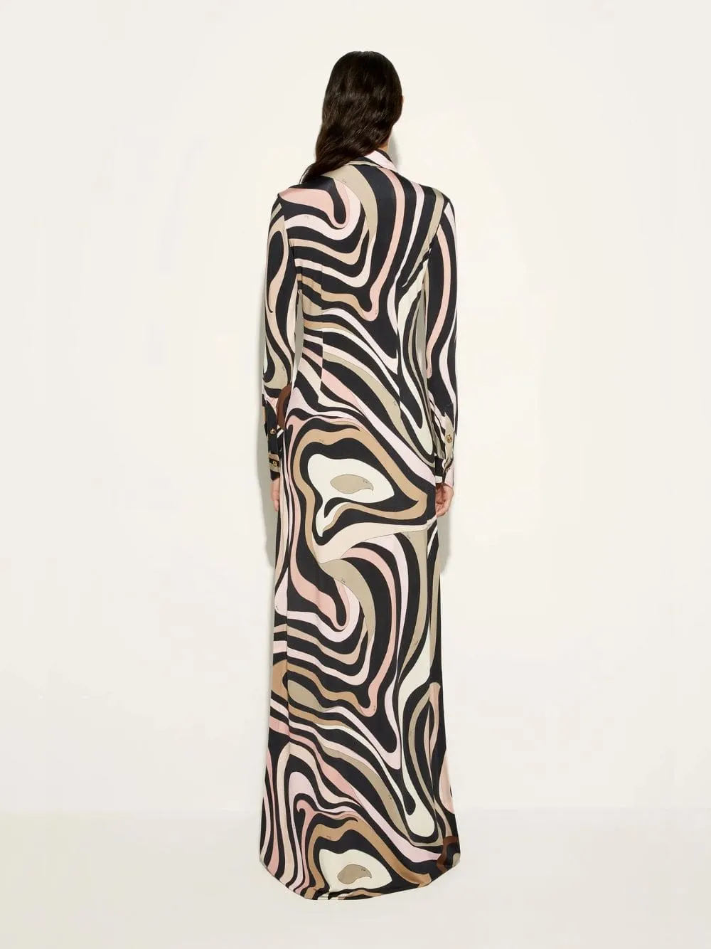 Marmo Print Long Fitted Dress sold by Fashion Clinic product image thumbnail 3