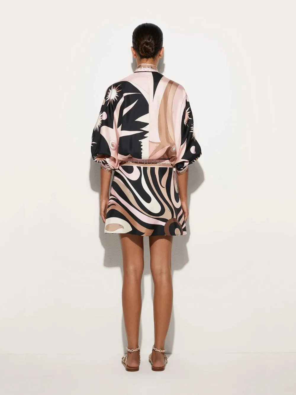 Stella Print Asymmetric Sleeve Mini Dress sold by Fashion Clinic product image thumbnail 4