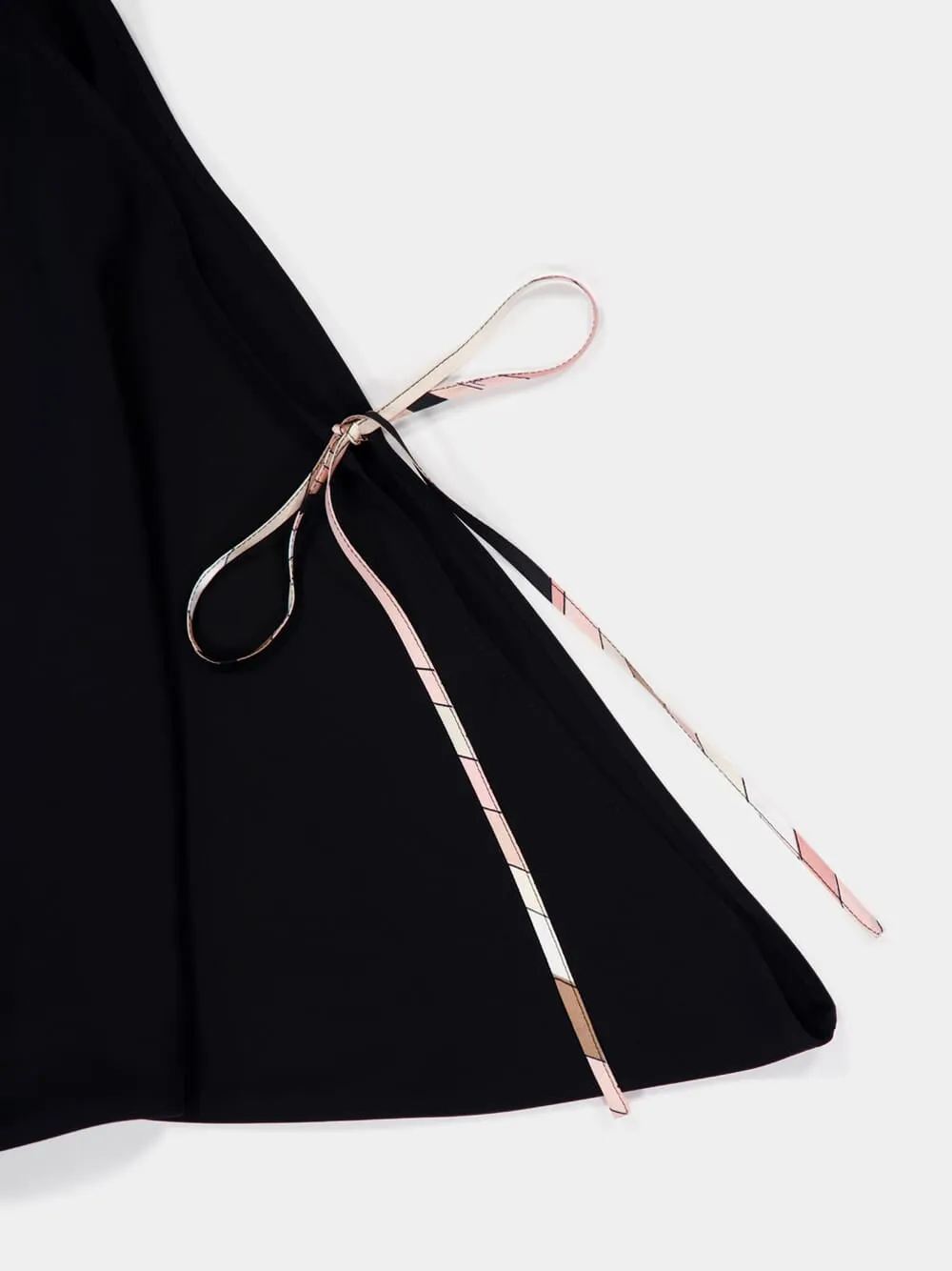 Black Cape Blouse with Printed Details sold by Fashion Clinic product image thumbnail 3