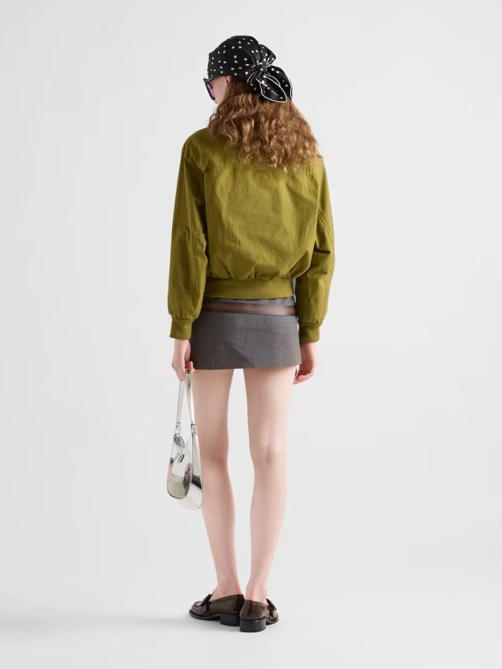 Slate Grey Technical Wool Miniskirt with Printed Belt sold by Fashion Clinic product image thumbnail 3