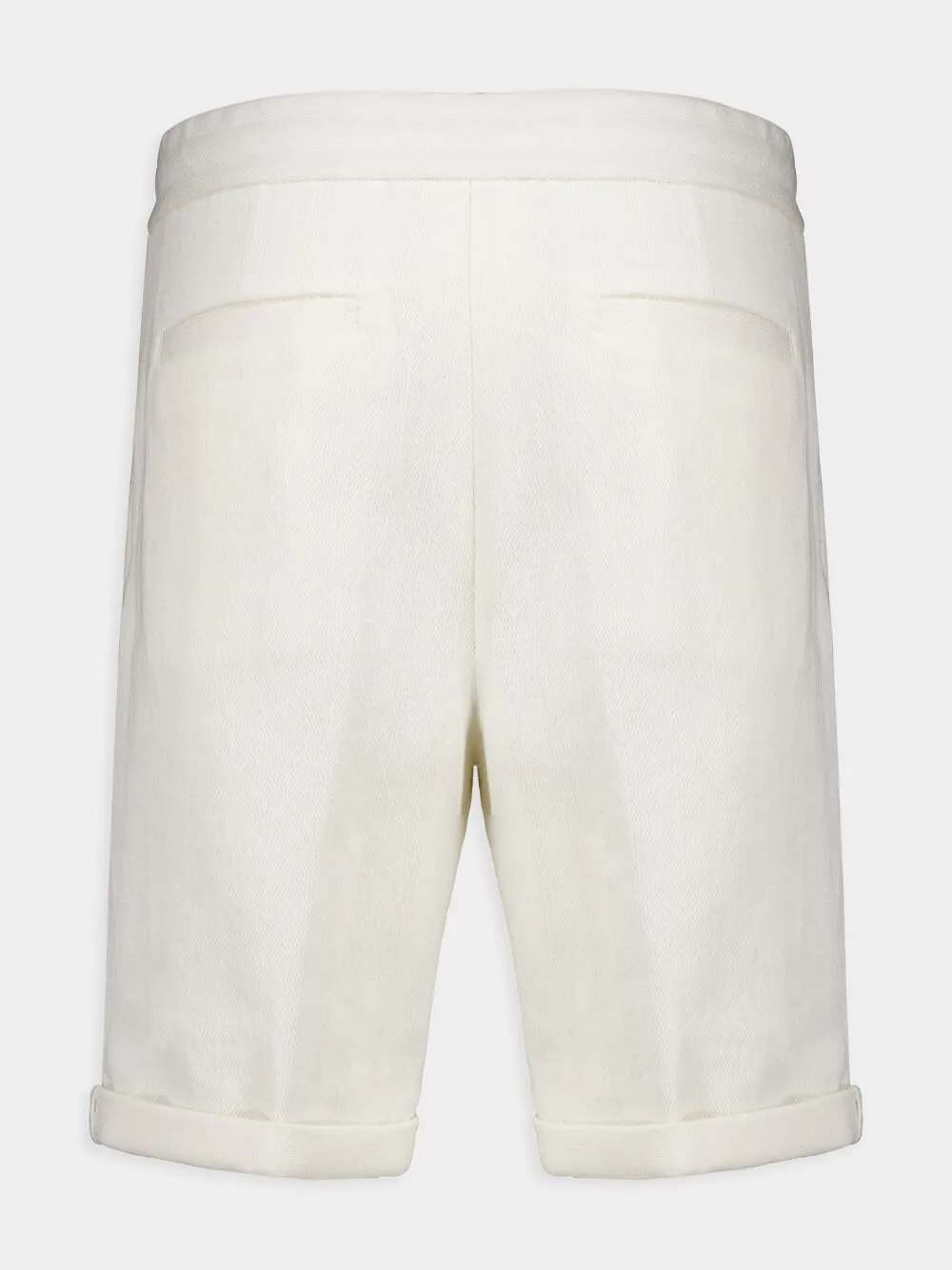 White Bermuda Shorts with Drawstring sold by Fashion Clinic product image thumbnail 2