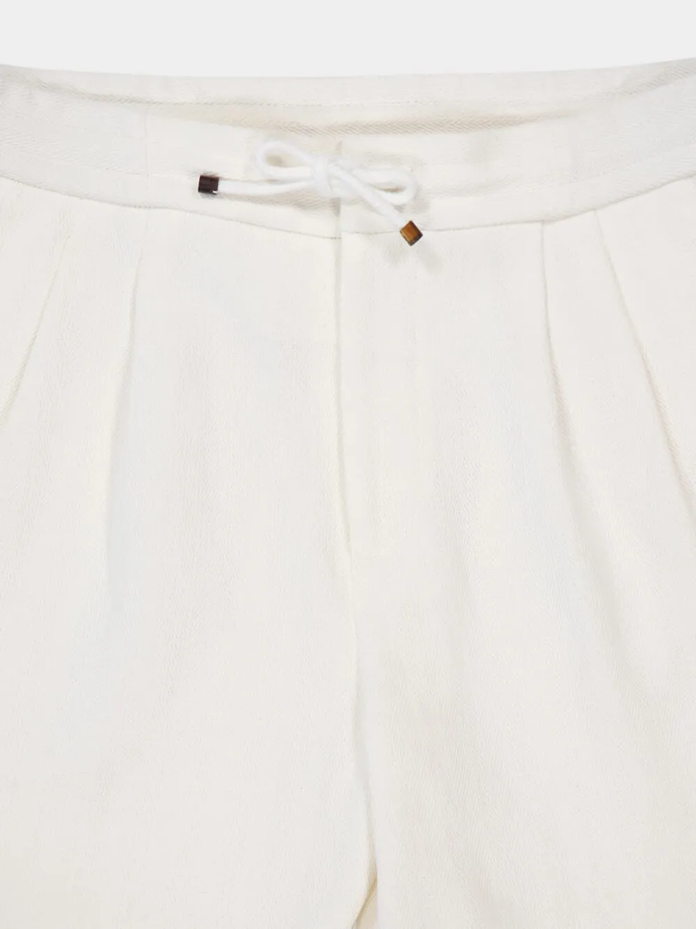 White Bermuda Shorts with Drawstring sold by Fashion Clinic product image thumbnail 3