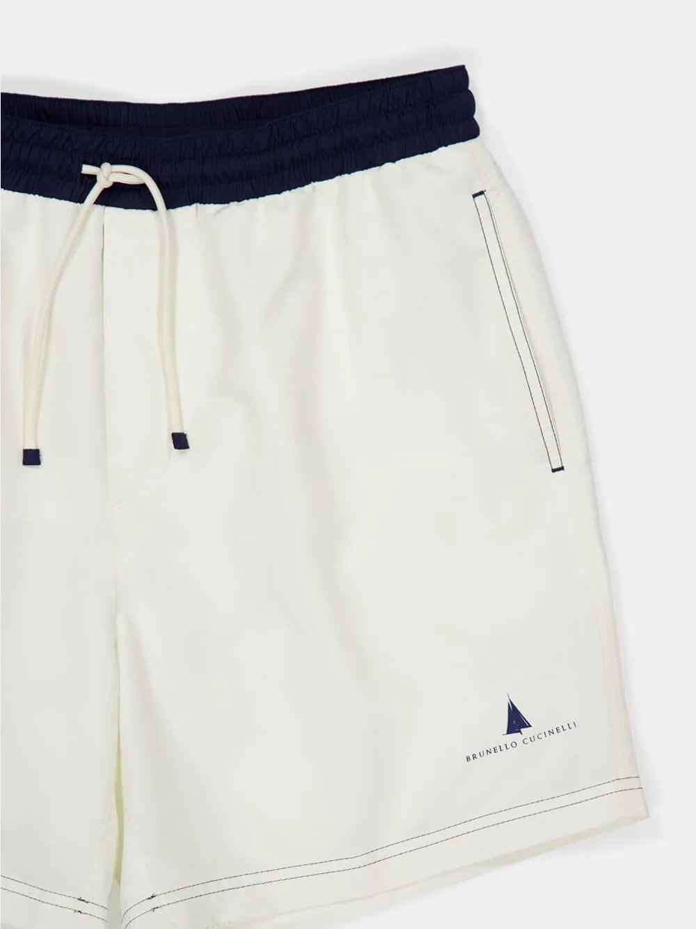 White Swim Shorts sold by Fashion Clinic product image thumbnail 3