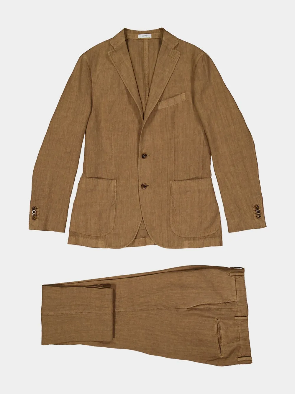 Sand Brown Linen Suit sold by Fashion Clinic product image thumbnail 2