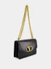 Black Vain Shoulder Bag in Shiny Calfskin sold by Fashion Clinic