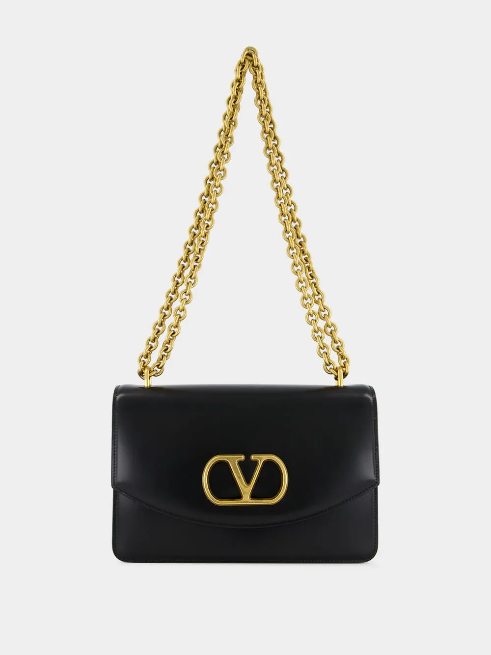 Black Vain Shoulder Bag in Shiny Calfskin sold by Fashion Clinic product image thumbnail 3
