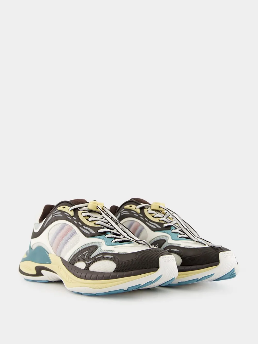 Grey Mesh and Leather 2.0 Sneakers sold by Fashion Clinic product image thumbnail 3