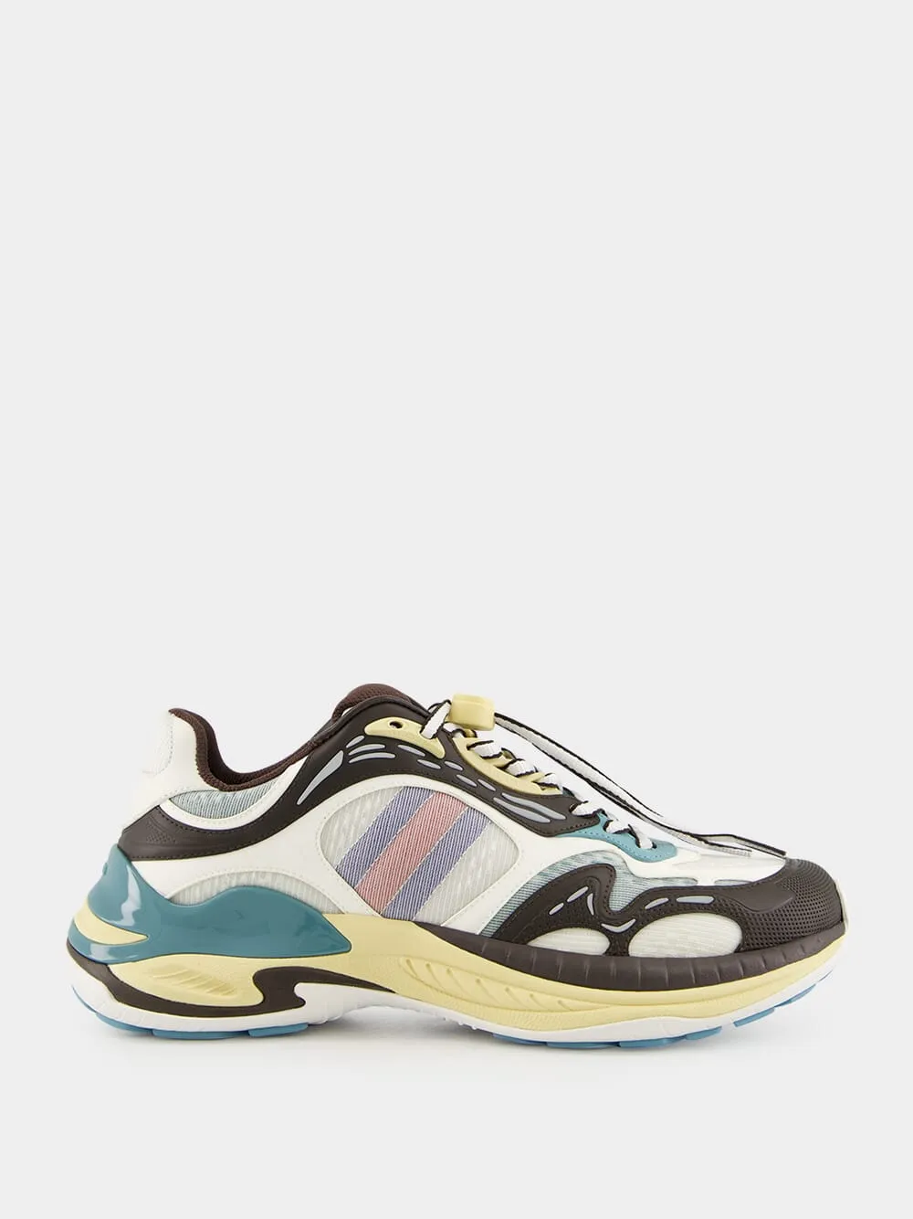 Grey Mesh and Leather 2.0 Sneakers sold by Fashion Clinic