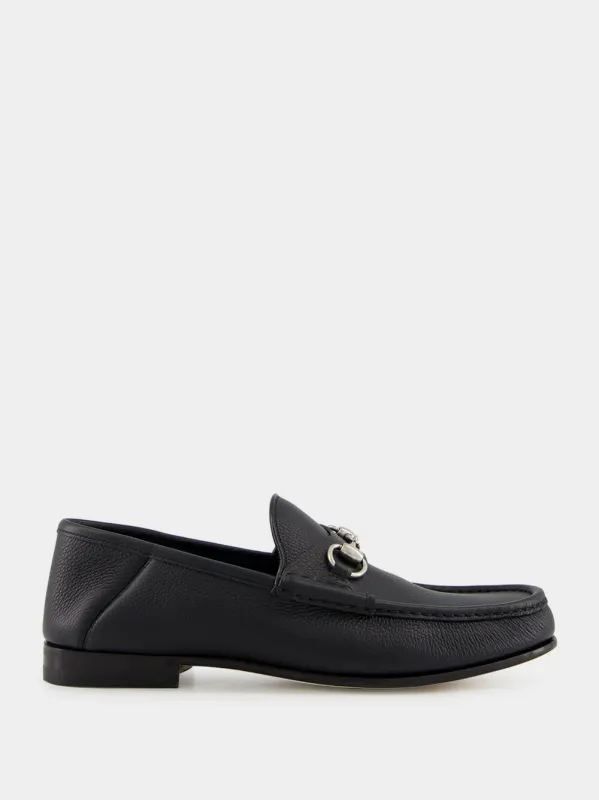 Black Leather Horsebit 1953 Loafers sold by Fashion Clinic