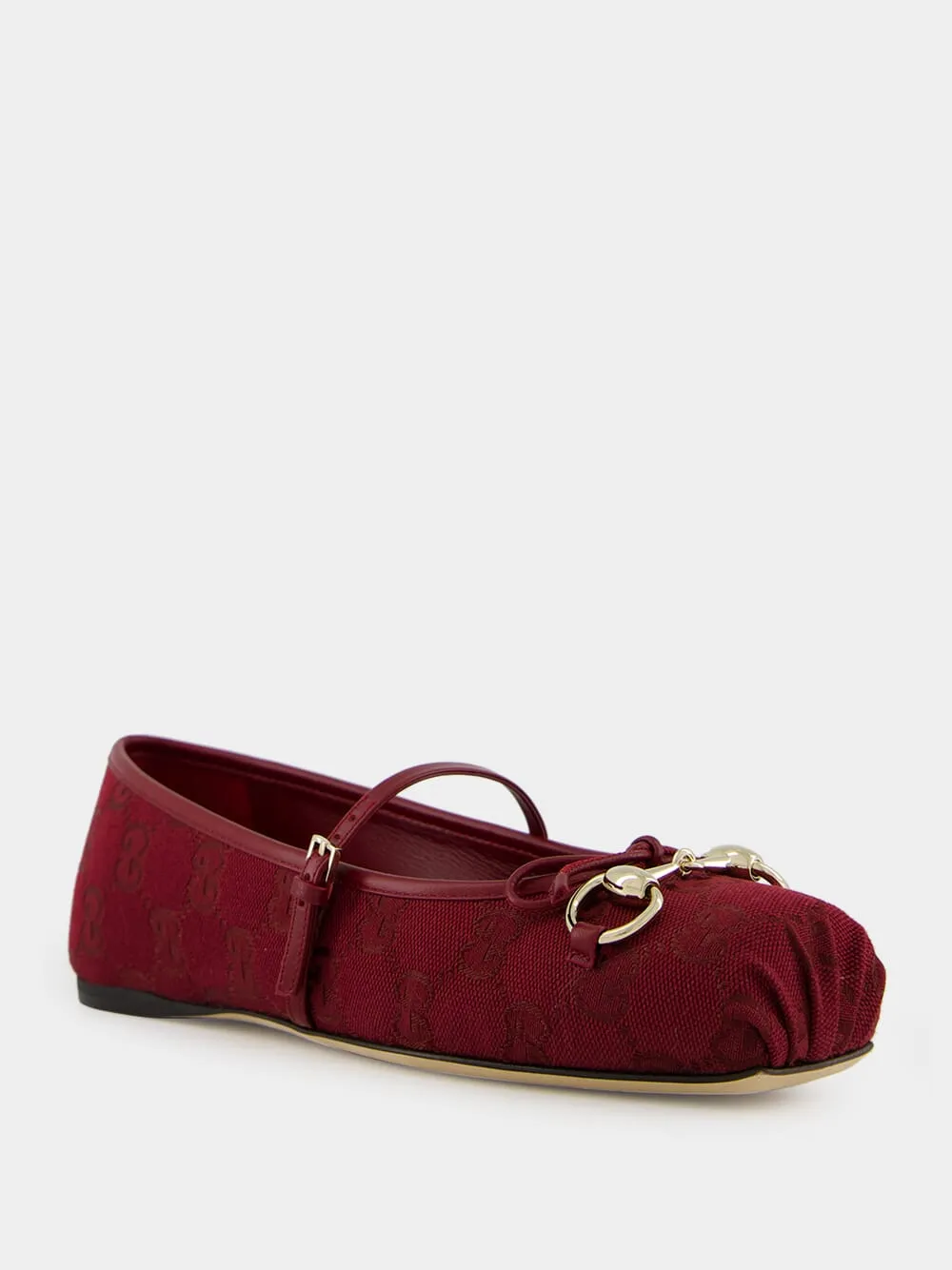 Rosso Ancora Red Horsebit Ballet Flat sold by Fashion Clinic product image thumbnail 2