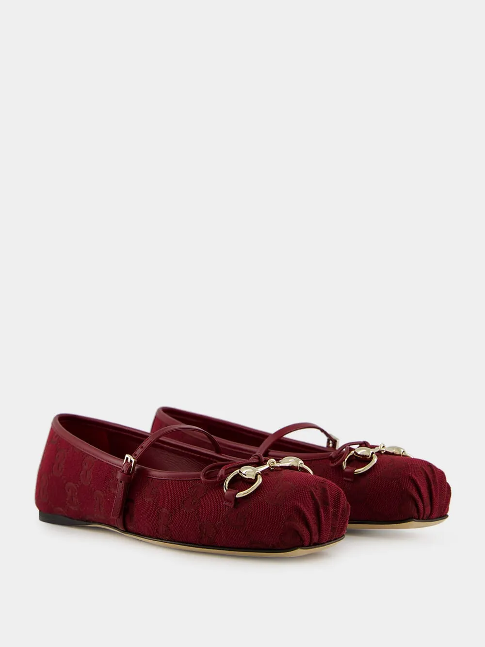 Rosso Ancora Red Horsebit Ballet Flat sold by Fashion Clinic product image thumbnail 3