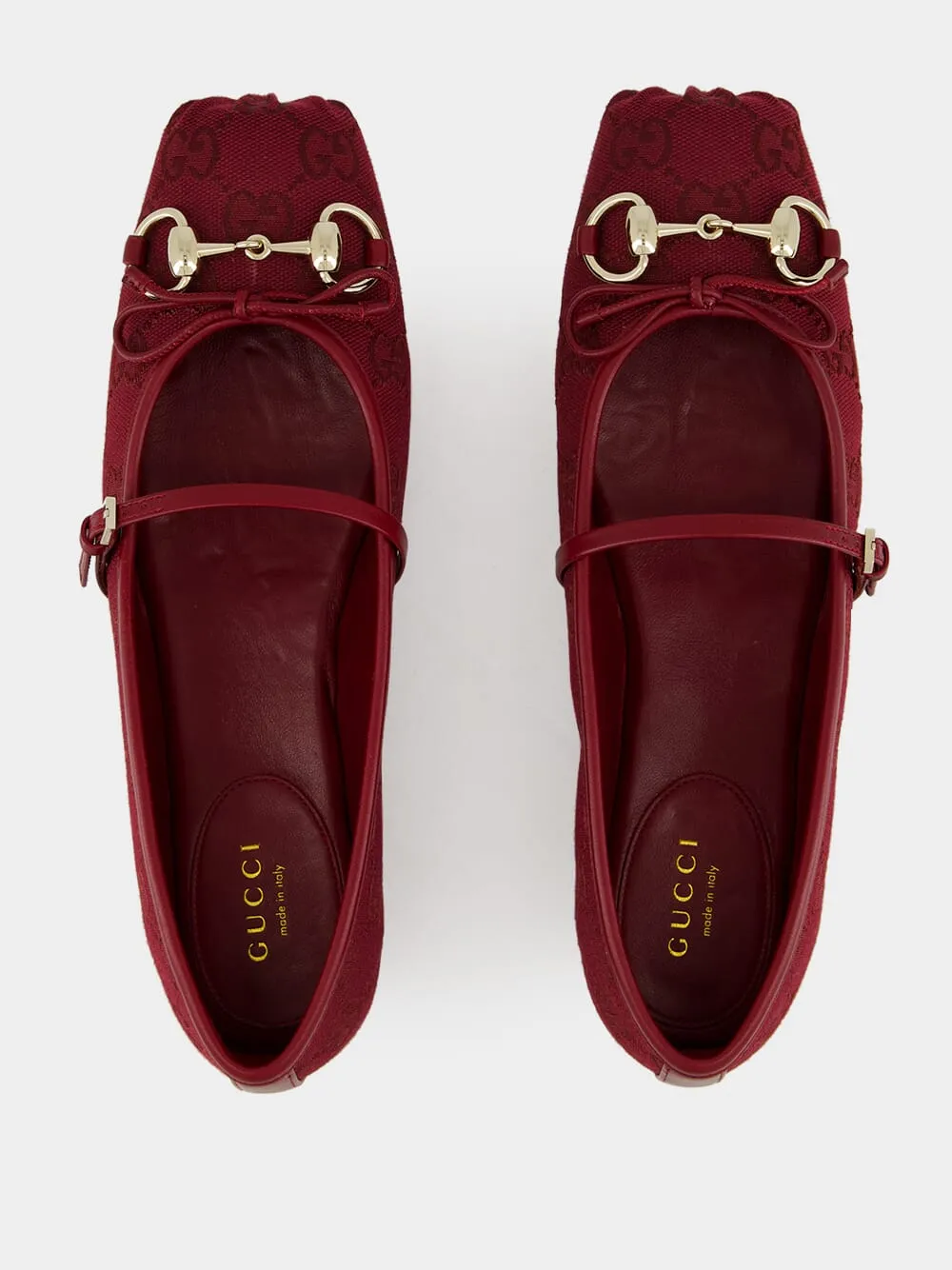 Rosso Ancora Red Horsebit Ballet Flat sold by Fashion Clinic product image thumbnail 4