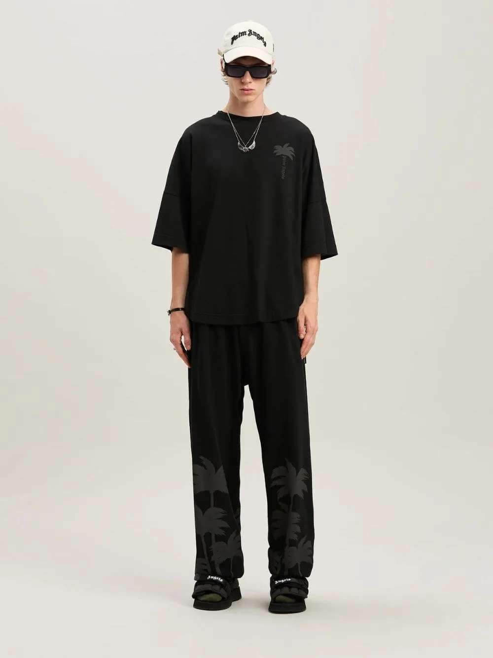 Vintage Black Oversized Palm T-Shirt sold by Fashion Clinic