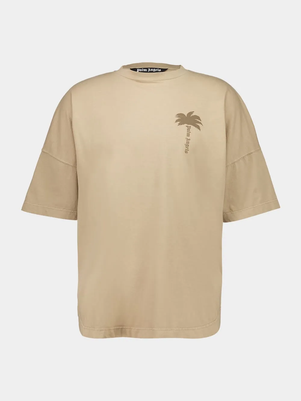 Beige Oversized Palm T-Shirt sold by Fashion Clinic