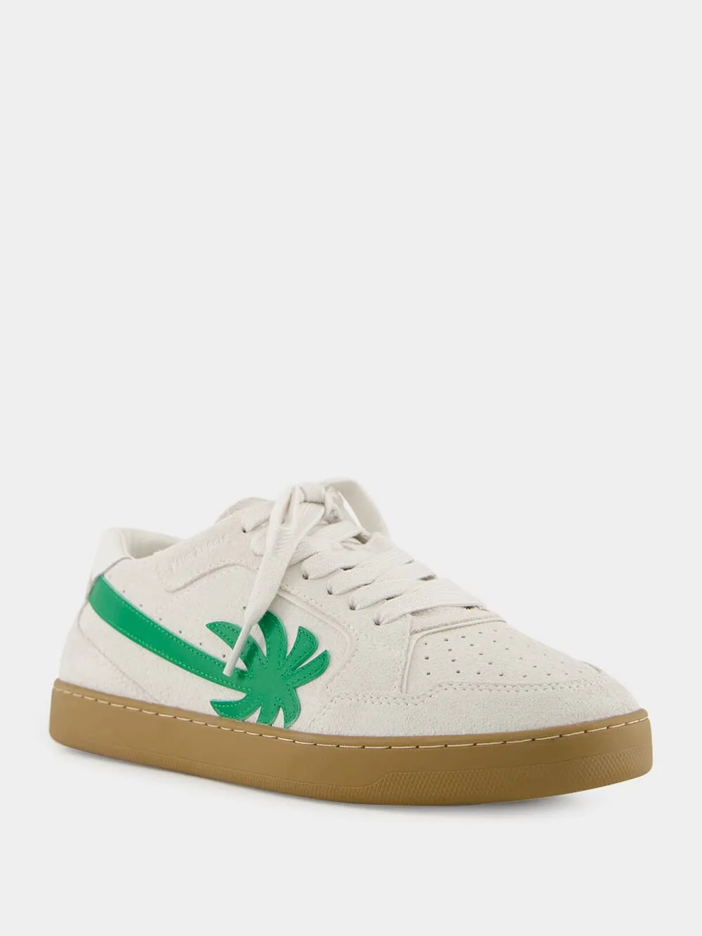 White and Green New Palm 1 Suede Sneakers sold by Fashion Clinic product image thumbnail 2