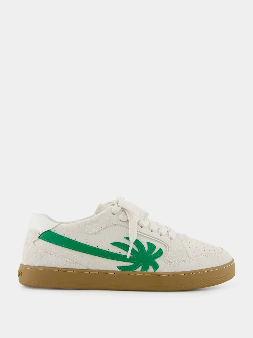 White and Green New Palm 1 Suede Sneakers sold by Fashion Clinic