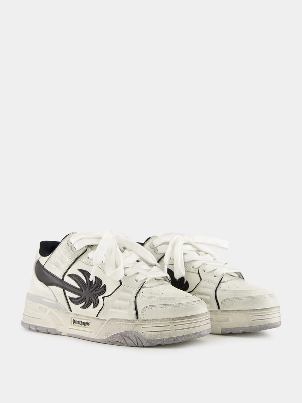 White and Black Venice Worn-Out Sneakers sold by Fashion Clinic product image thumbnail 3